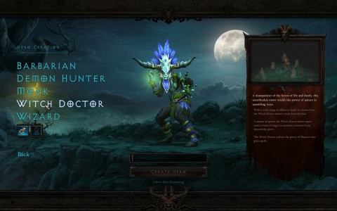 Diablo 3 Character Select Witch Doctor